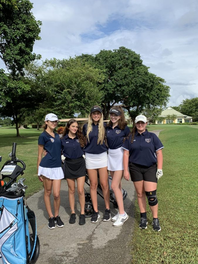 The members of the West Boca Girls golf team. 