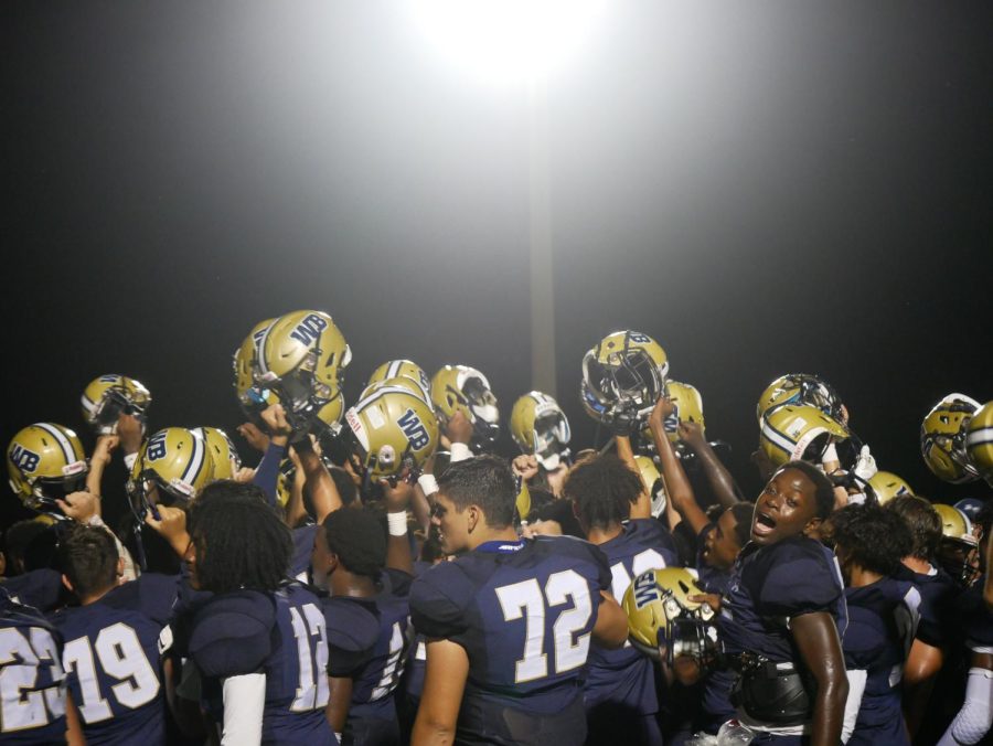 West Boca is pumped up after their first win of the season.