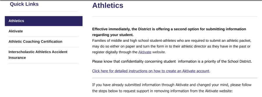 Athletic Packet Confusion