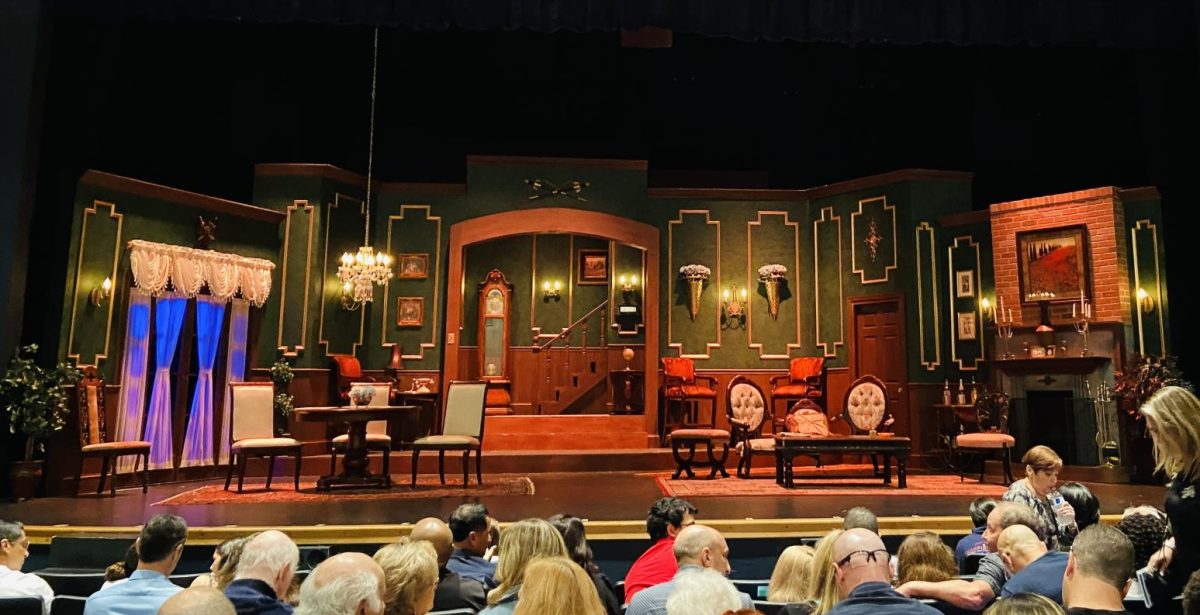 The set of Murder's in the Heir at West Boca before the show starts.