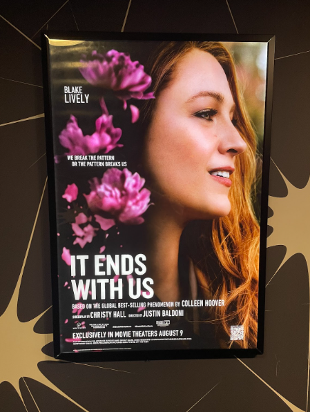 "It Ends with Us" movie poster at Silver Spot Movie theatre. 