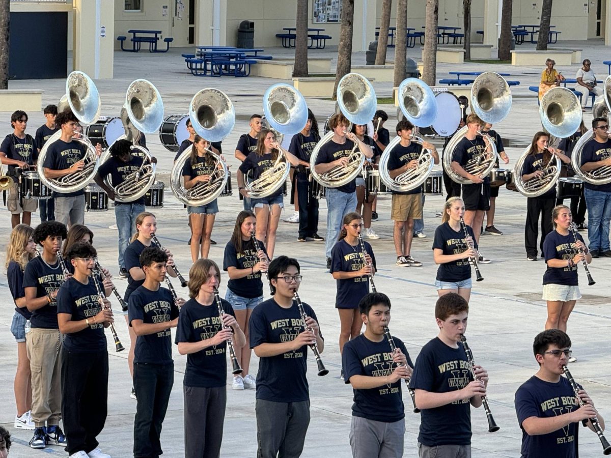 The West Boca Vanguard previews their season in the courtyard of West Boca...Horns Up!

