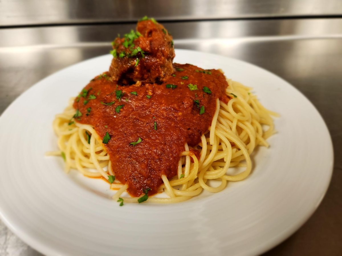 The Spaghetti and Meatball presentation from the WB Culinary Academy.