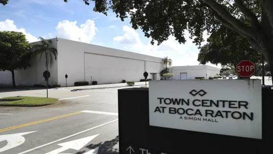 Side entrance of Town Center at Boca Raton.