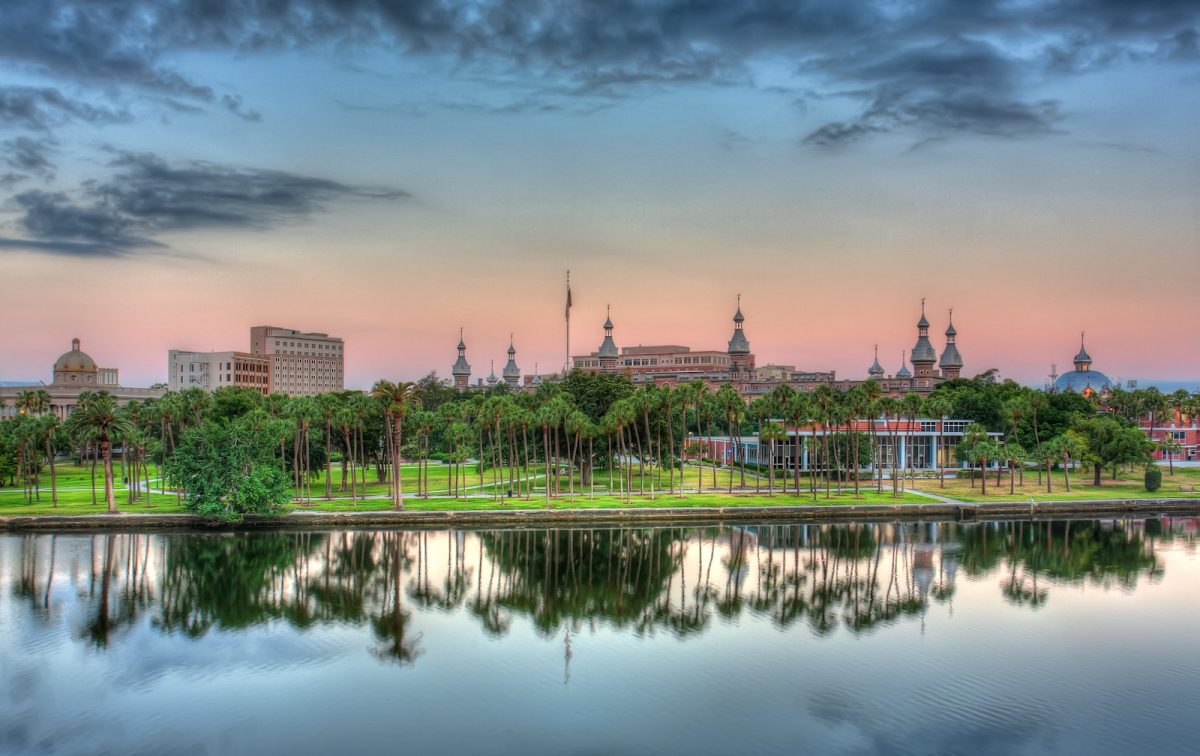 A photo of University of Tampa at dawn. What a beautiful sight. 