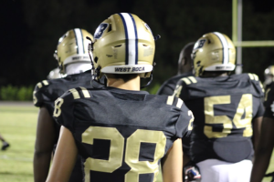 West Boca Raton Football Players #28 Joshua Walters and #54 Kerby Vital jr.