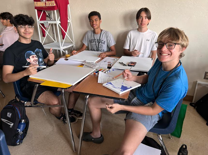 West Boca AP Capstone students in class.