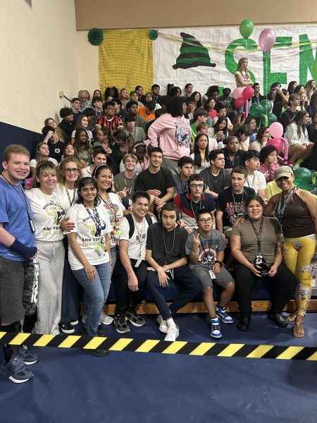 ESE students and teachers at the Pep Rally