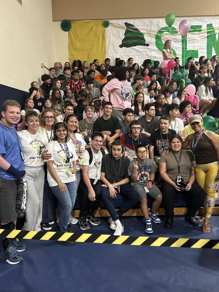 ESE students and teachers at the Pep Rally